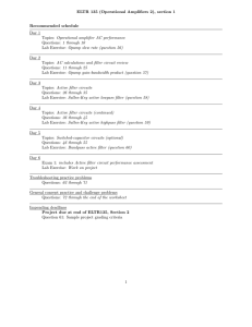 ELTR 135 (Operational Amplifiers 2)