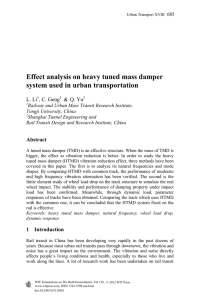 Effect analysis on heavy tuned mass damper system