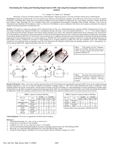 Determining the Tuning and Matching Requirements of RF