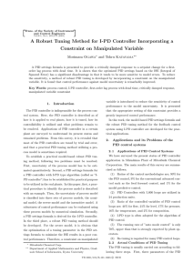 A Robust Tuning Method for I-PD Controller Incorporating a