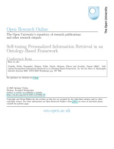 Open Research Online Self-tuning Personalized Information