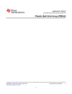 Plastic Ball Grid Array [PBGA] Application Note (Rev. B)