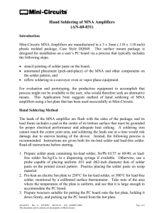 AN60-031 Hand Soldering of MNA Amplifiers