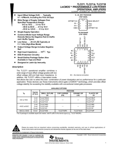 TLC271, TLC271A, TLC271B LinCMOS   PROGRAMMABLE LOW