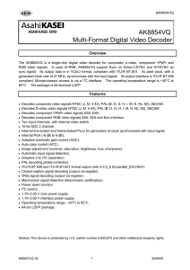AK8854VQ Multi-Format Digital Video Decoder