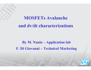 MOSFETs Avalanche and dv/dt characterizations