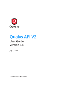 Qualys(R) API V2 User Guide