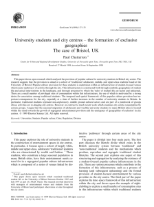 University students and city centres ± the formation of