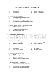 Operational Amplifiers (OP-AMPS)