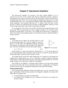 Chapter 9: Operational Amplifiers