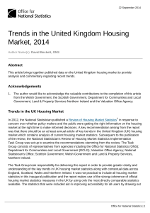 Trends in the United Kingdom Housing Market, 2014