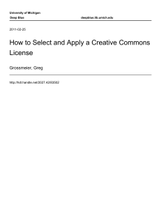 How to Select and Apply a Creative Commons License