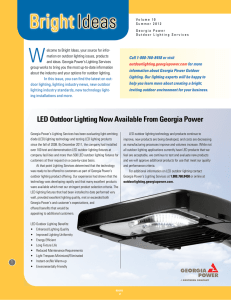 LED Outdoor Lighting Now Available From Georgia Power