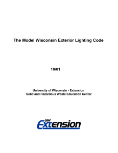 The Model Wisconsin Exterior Lighting Code