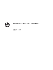 Scitex FB550 and FB750 Printers User`s Guide