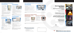 Power Conditioning Voltage Regulators Power Conditioning