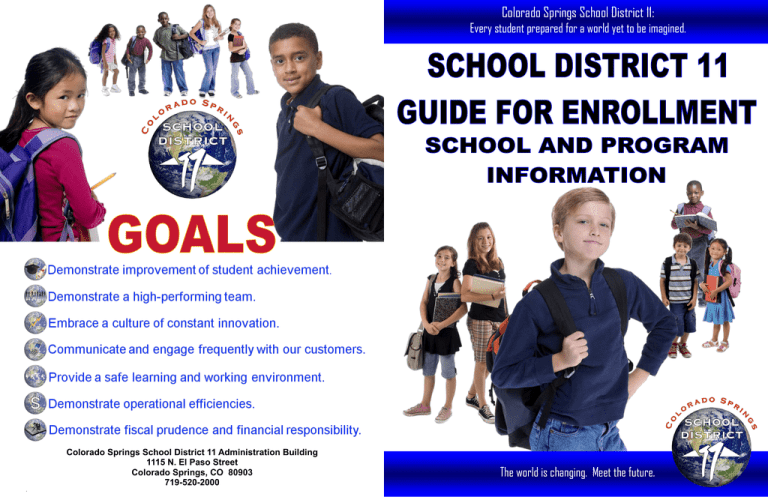 EnrollmentGuide Colorado Springs School District 11 EnrollmentGuide Colorado Springs School District 11