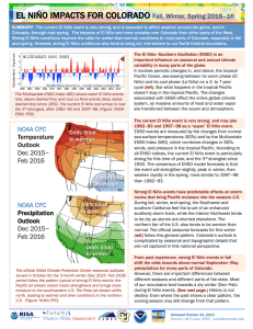 El Niño Impacts for Colorado
