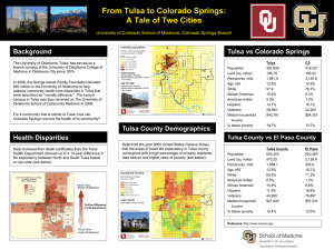 From Tulsa to Colorado Springs - University of Colorado Denver