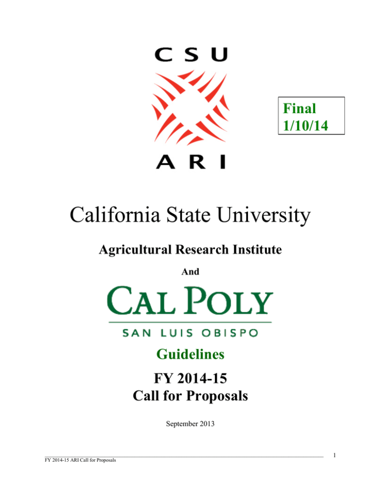 california agricultural research inc