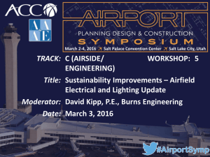 TRACK: C (AIRSIDE/ ENGINEERING) WORKSHOP: 5 Title