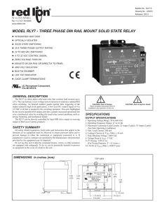 model rly7 - three phase din rail mount solid state relay