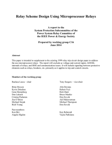 Relay Scheme Design Using Microprocessor Relays