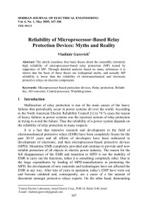 Reliability of Microprocessor-Based Relay Protection