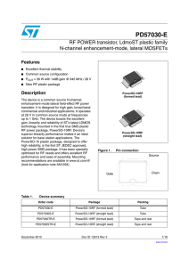 RF POWER transistor, LdmoST plastic family N