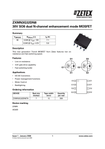 ZXMN3G32DN8 30V SO8 dual N-channel enhancement mode