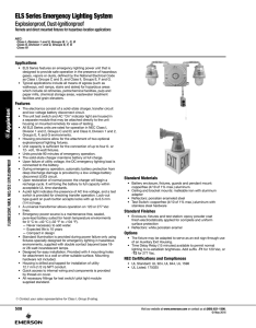ELS Series Emergency Lighting System Catalog Page