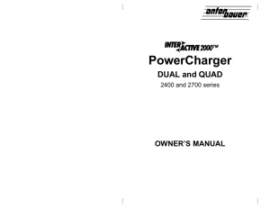 Anton Bauer Interactive Quad Charger 2702 user manual