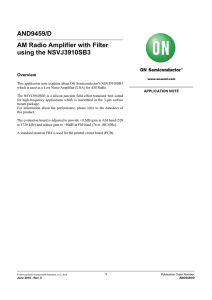 AND9459/D AM Radio Amplifier with Filter using the NSVJ3910SB3