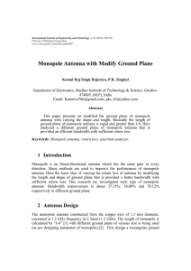 Monopole Antenna with Modify Ground Plane