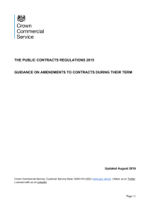 Guidance on amendments to contracts during their term