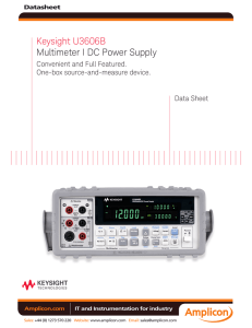 Keysight U3606B Multimeter I DC Power Supply