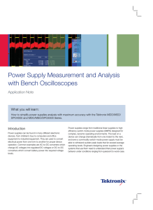 Power Supply Measurement and Analysis with Bench Oscilloscopes