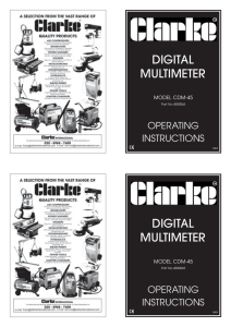 Clarke CDM-45 Digital Multimeter Manual
