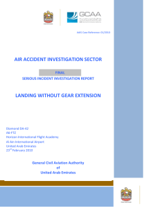 air accident investigation sector landing without gear extension