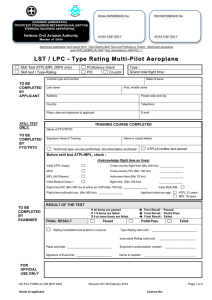 LST / LPC LST / LPC - Type Rating Multi Type Rating Multi