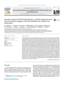 Synergy of airborne LiDAR and Worldview-2 satellite