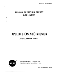 Apollo 8 Mission Operations Report (Supplement)