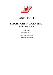 ANTR-FCL 1 FLIGHT CREW LICENSING AEROPLANE
