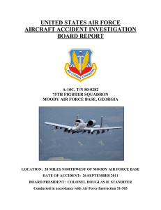 united states air force aircraft accident investigation board report