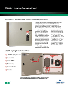 ASCO 641 Lighting Contactor Panel