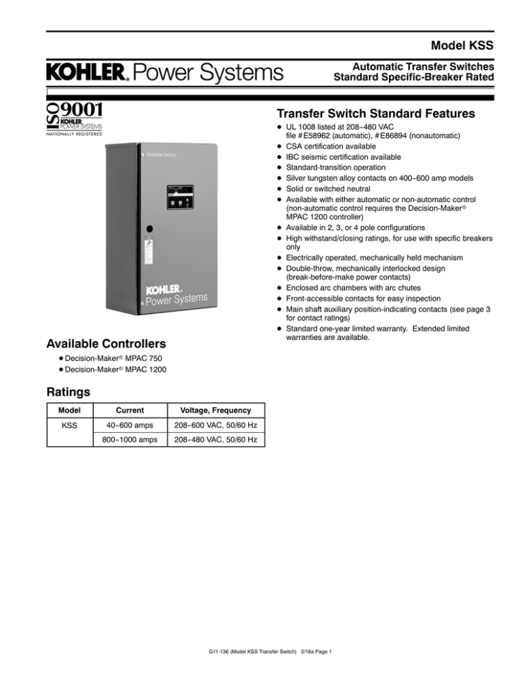 Specification Sheet