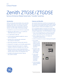 Zenith ZTGSE/ZTGDSE - GE Industrial Solutions
