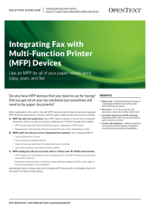 Integrating Fax with Multi-Function Printer (MFP