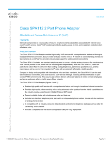 Cisco SPA112 2 Port Phone Adapter