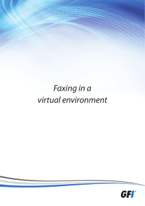 Faxing in a virtual environment